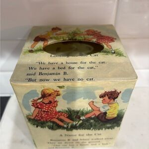 Vintage Storybook Tissue Box Cover